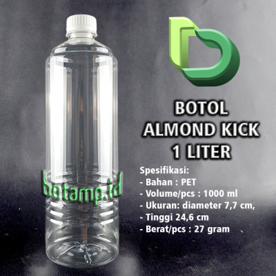 botol almond 1 liter putih