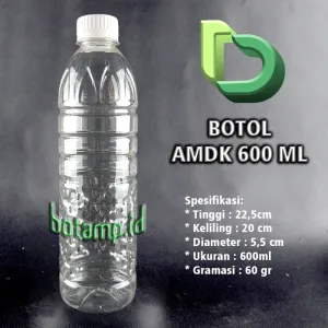 botol amdk 600ml ln