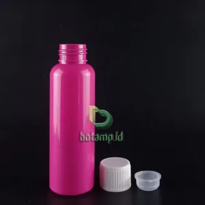 botol br 100ml pink pastel tutup ulir