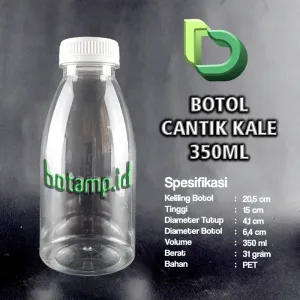 BOTOL CANTIK KALE 350ML TUTUP PUTIH