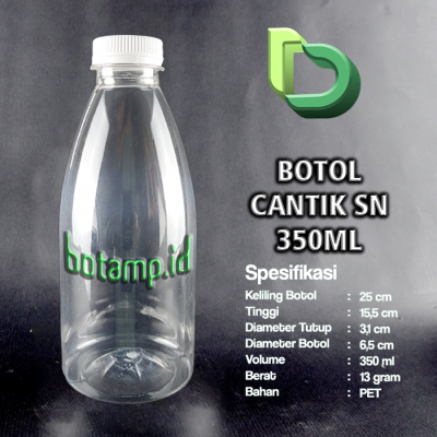 Botol cantik 350ml Tutup SN