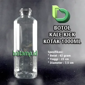 BOTAMP.ID BOTOL KALE 1 LITER KOTAK HITAM kale 1 liter kotak tutup hitam