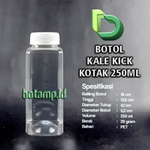 botol kale kick 250ml tutup putih