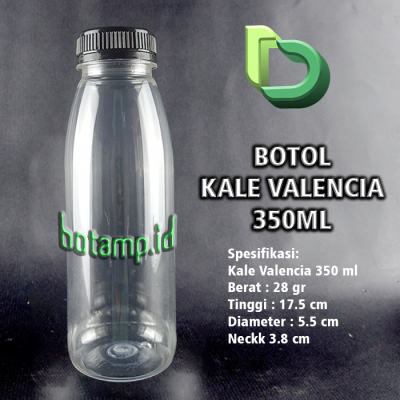 botol valencia 350ml hitam