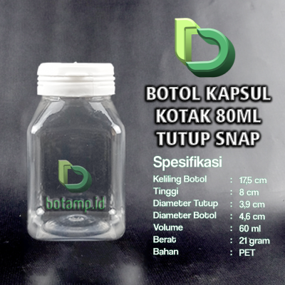 botol kapsul kotak 80ml