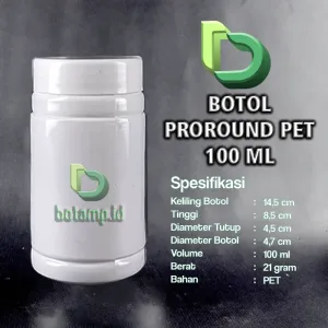 botol proround 100ml pet dan hdpe