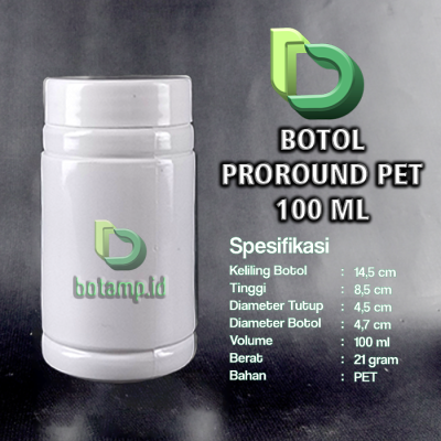 botol proround 100ml pet dan hdpe