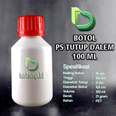 botol ps 100ml segel merah