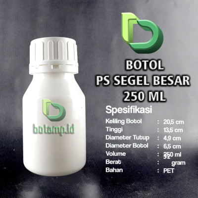 botol ps 250ml tutup segel besar