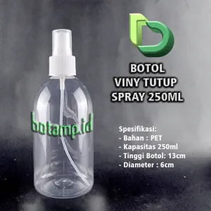 botol vini 250ml tutup spray