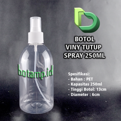 botol vini 250ml tutup spray