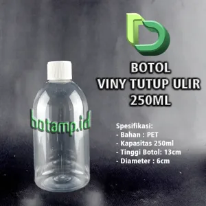 botol viny 250ml tutup ulir