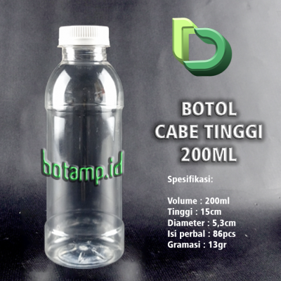 botol cabe tinggi 200ml