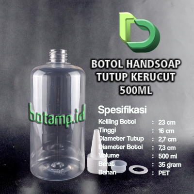 BOTAMP.ID HANDSOAP 500ML PET CAP KERUCUT