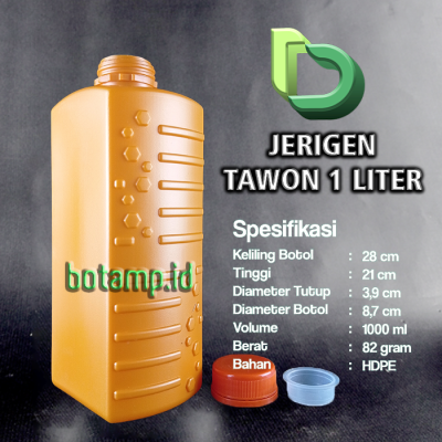 BOTAMP.ID JERIGEN TAWON 1 LITER ORANGE jerigen tawonn 1 liter orange