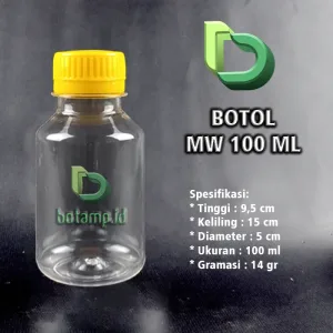 BOTAMP.ID MW 100ML KUNING botol madu mw 100ml kuning