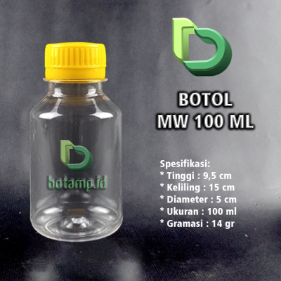 BOTAMP.ID MW 100ML KUNING botol madu mw 100ml kuning