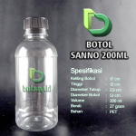 botol sano 200ml cap hitam