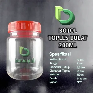 toples 200ml bulat merah