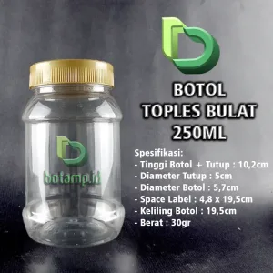 toples bulat 250ml bulat