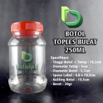 toples bulat 250ml bulat merah
