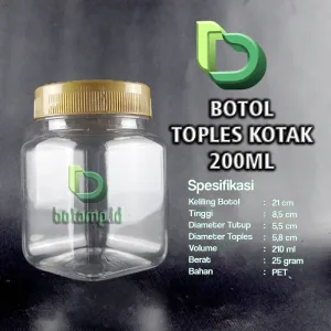 toples kotak 200ml gold