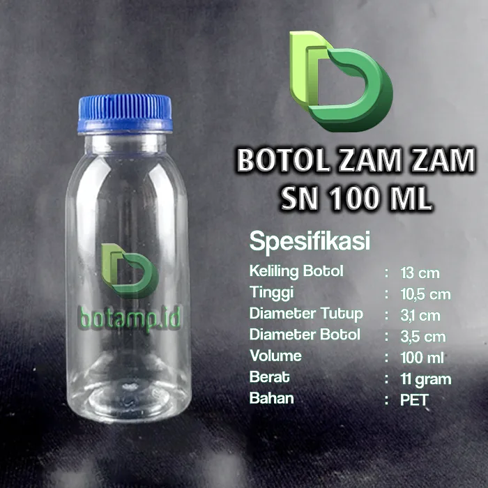 botol zam zam 100ml sn biru