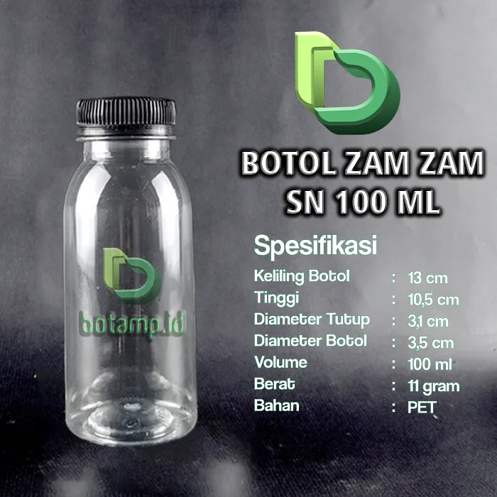 botol zam zam 100ml sn hitam