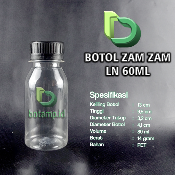 botamp.id botol zam zam 60ml hitam