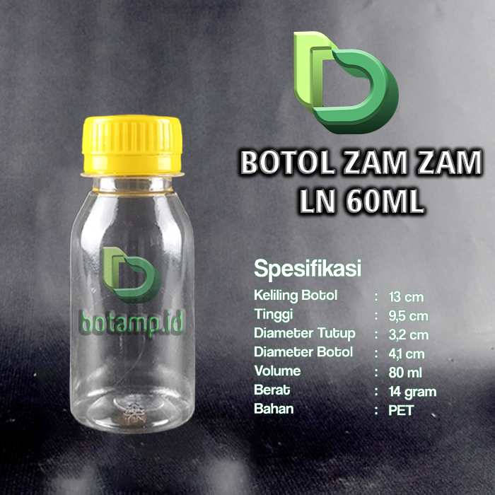 botamp.id botol zam zam 60ml kuning