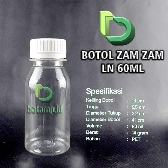 botamp.id botol zam zam 60ml putih