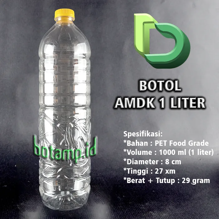 botol amdk 1000ml kuning